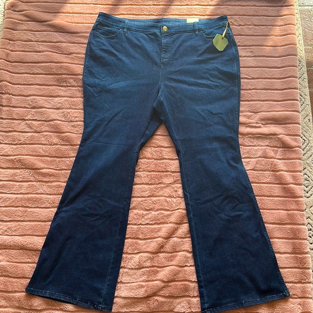 Ryegrass size 24W high waisted semi flared jeans